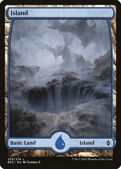 Island (259) - Full Art, Battle for Zendikar 259