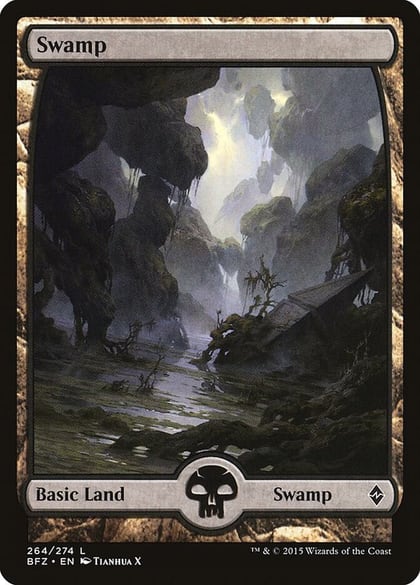 Swamp (264) - Full Art, Battle for Zendikar 264