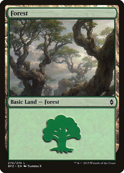 Forest (274), Battle for Zendikar 274