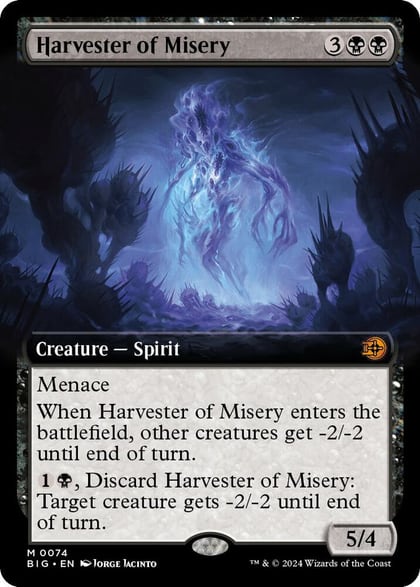 Harvester of Misery (Extended Art), Outlaws of Thunder Junction: The Big Score 74