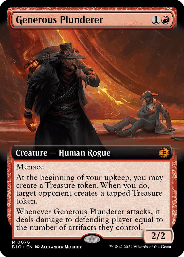 Generous Plunderer (Extended Art), Outlaws of Thunder Junction: The Big Score 76