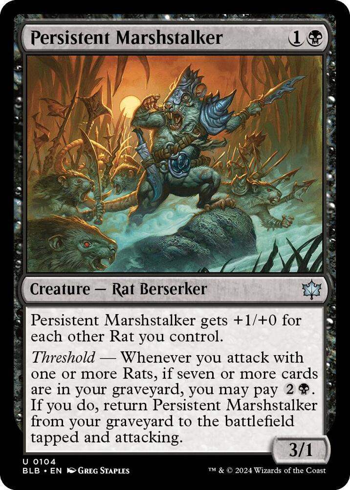 Persistent Marshstalker, Bloomburrow 104