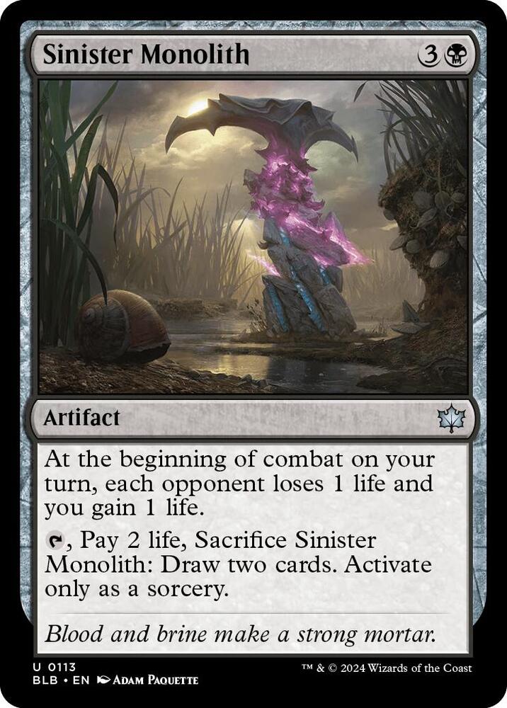 Sinister Monolith, Bloomburrow 113