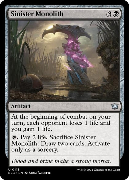 Sinister Monolith, Bloomburrow 113