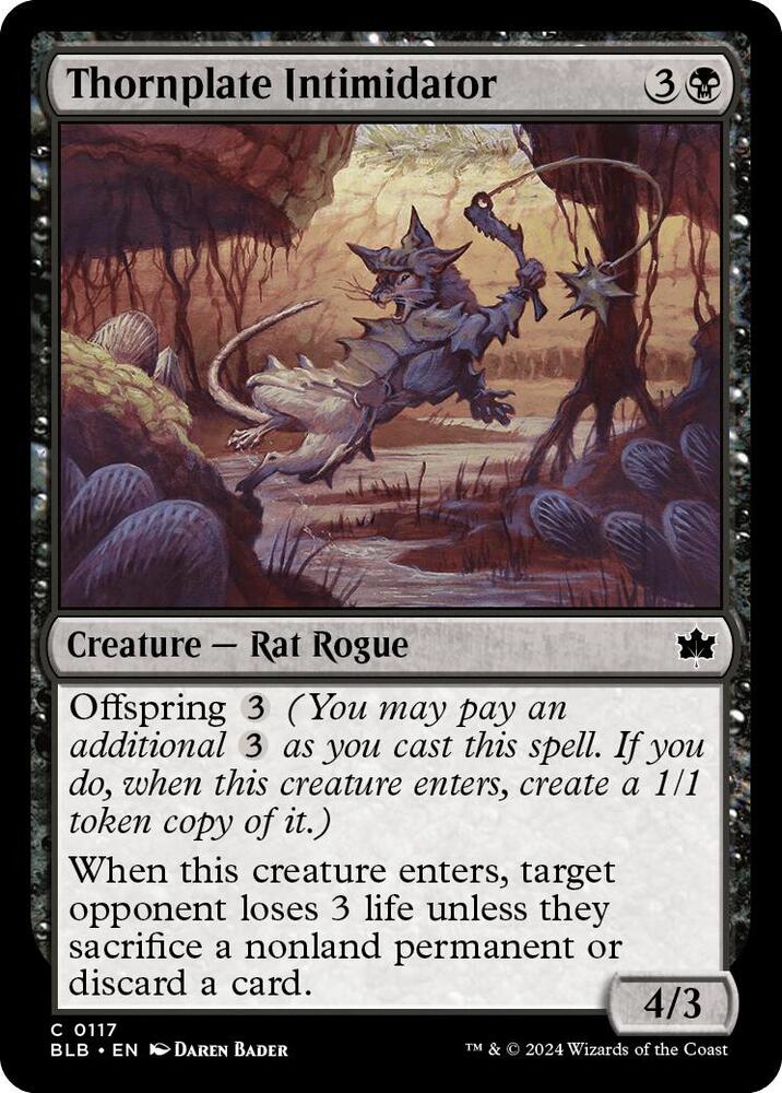 Thornplate Intimidator, Bloomburrow 117