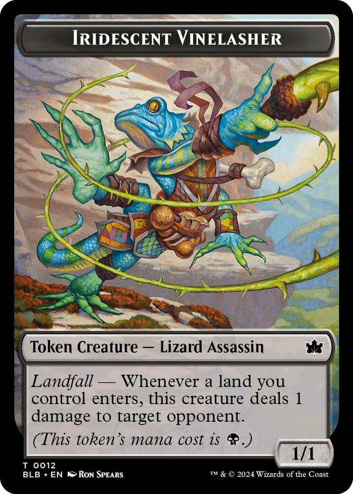 Iridescent Vinelasher Token, Bloomburrow 12