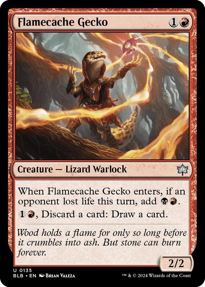 Flamecache Gecko, Bloomburrow 135