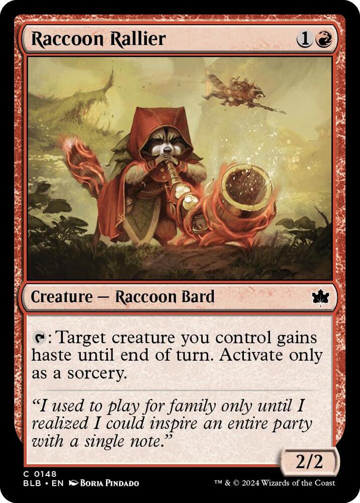 Raccoon Rallier, Bloomburrow 148