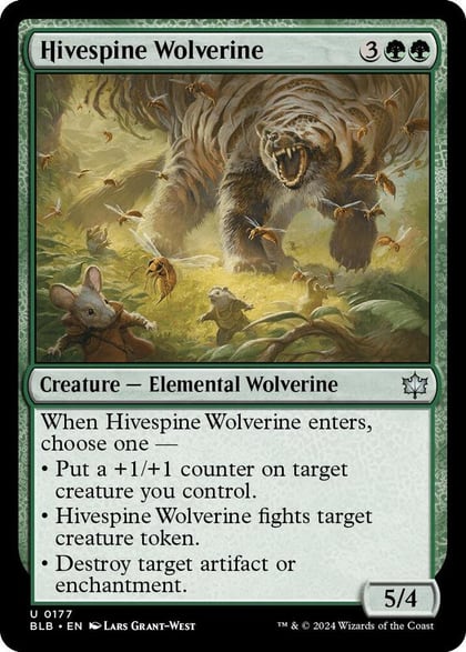 Hivespine Wolverine, Bloomburrow 177