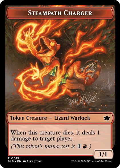 Steampath Charger Token, Bloomburrow 19