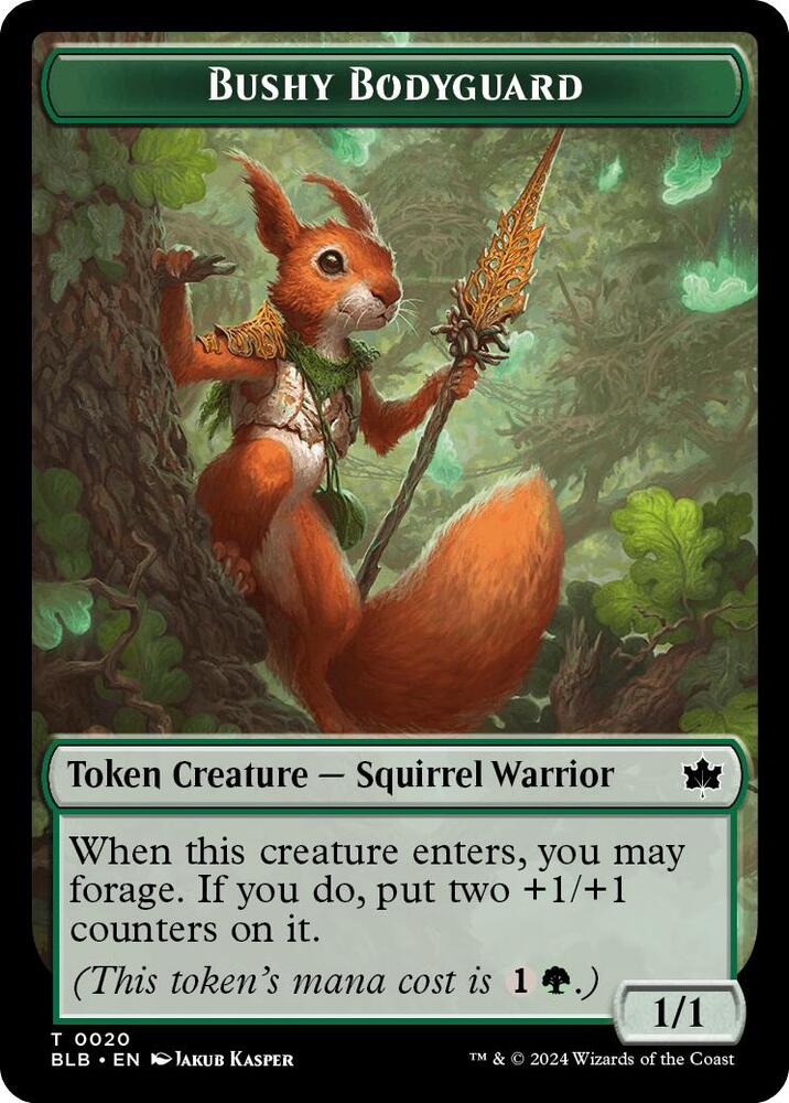 Bushy Bodyguard Token, Bloomburrow 20