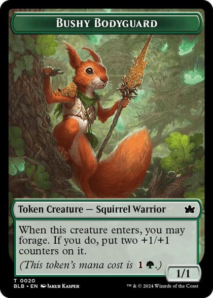 Bushy Bodyguard Token, Bloomburrow 20