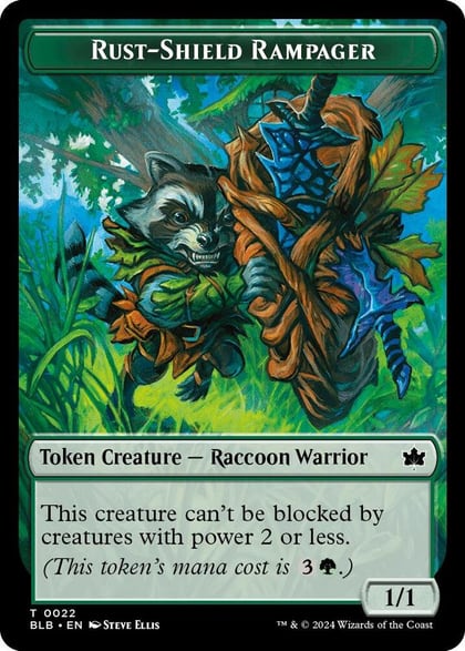 Rust-Shield Rampager Token, Bloomburrow 22