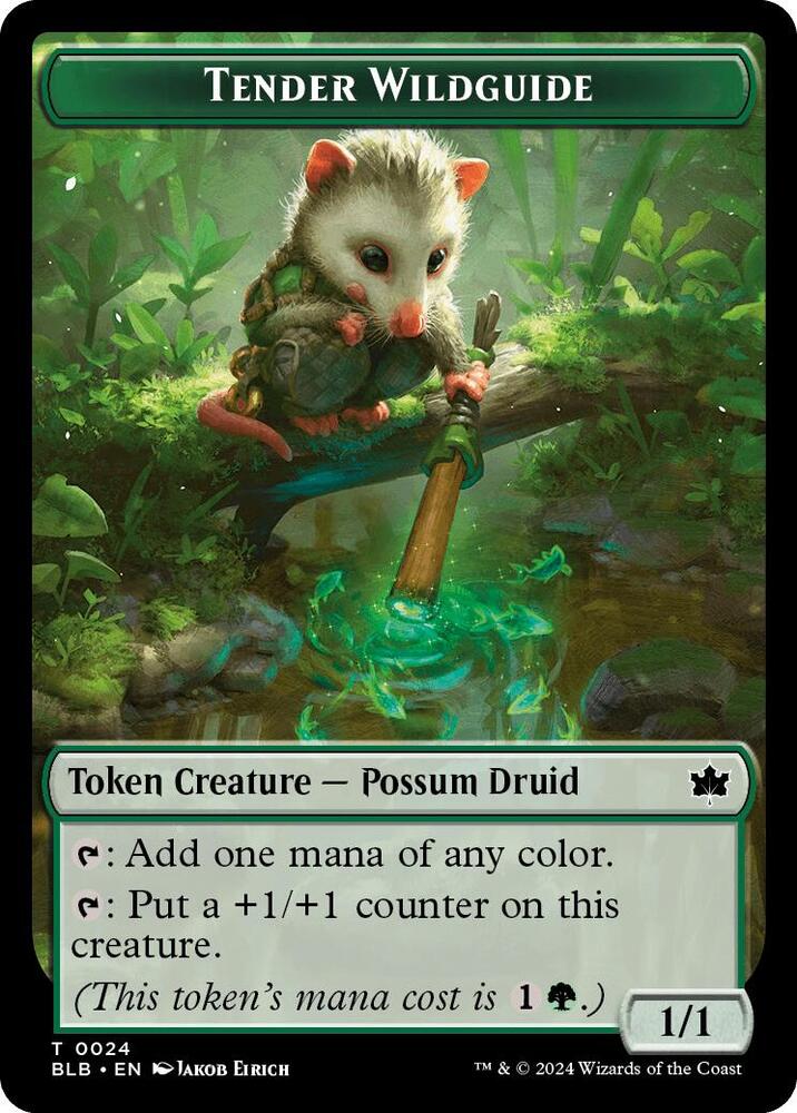 Tender Wildguide Token, Bloomburrow 24