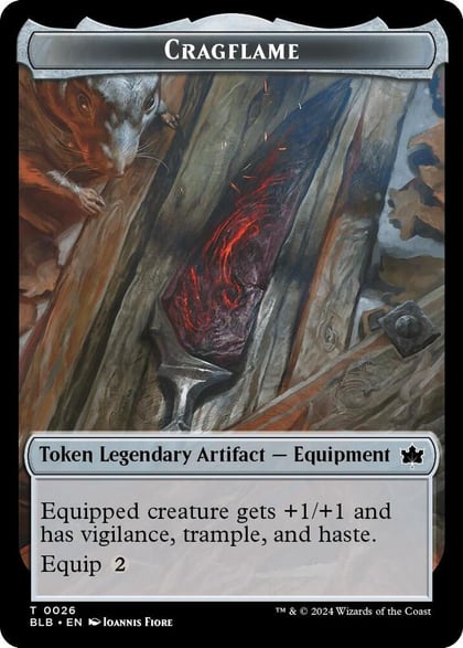 Cragflame // Starscape Cleric Double-Sided Token, Bloomburrow 26 // 15