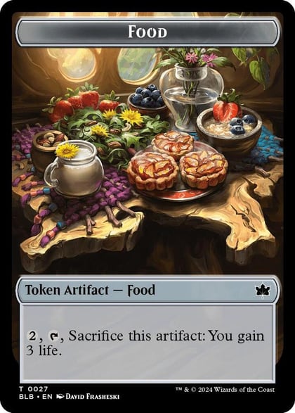 Food // Bushy Bodyguard Double-Sided Token, Bloomburrow 27 // 20