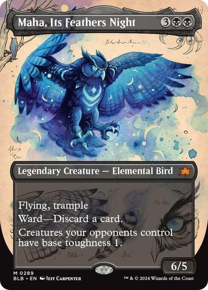 Maha, Its Feathers Night (Borderless), Bloomburrow 289
