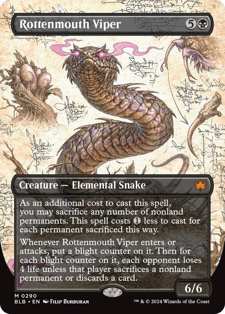 Rottenmouth Viper (Borderless), Bloomburrow 290