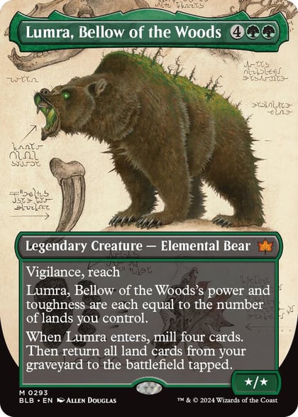 Lumra, Bellow of the Woods (Borderless) (0293), Bloomburrow 293