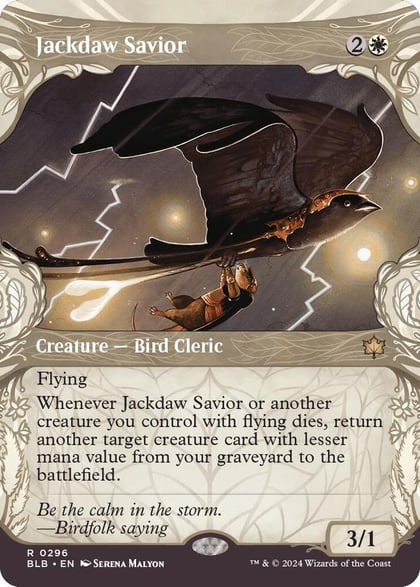 Jackdaw Savior (Showcase), Bloomburrow 296
