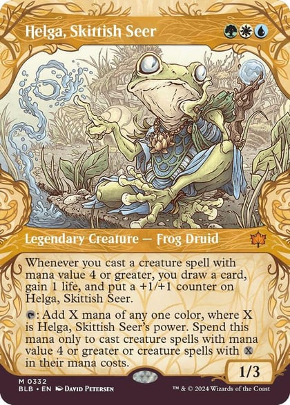 Helga, Skittish Seer (Showcase), Bloomburrow 332
