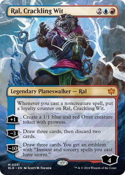 Ral, Crackling Wit (Borderless), Bloomburrow 341