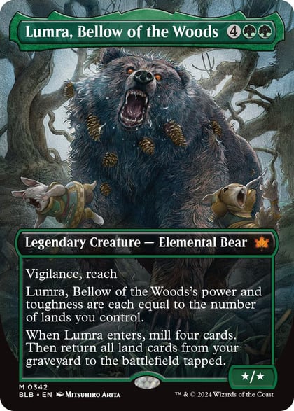 Lumra, Bellow of the Woods (Borderless) (0342), Bloomburrow 342