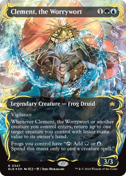 Clement, the Worrywort (Borderless) (Raised Foil), Bloomburrow 347