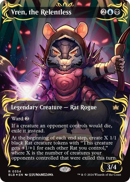 Vren, the Relentless (Borderless) (Raised Foil), Bloomburrow 354