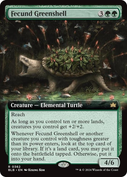 Fecund Greenshell (Extended Art), Bloomburrow 362