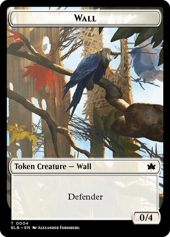 Wall // Intrepid Rabbit Double-Sided Token, Bloomburrow 4 // 2