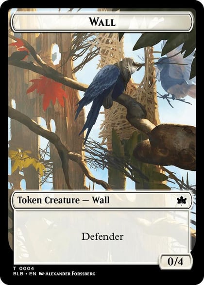 Wall // Intrepid Rabbit Double-Sided Token, Bloomburrow 4 // 2