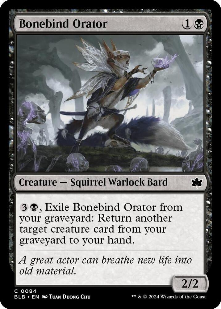 Bonebind Orator, Bloomburrow 84