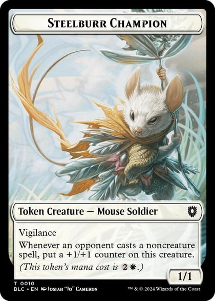 Steelburr Champion // Squid Double-Sided Token, Commander: Bloomburrow 10 // 17