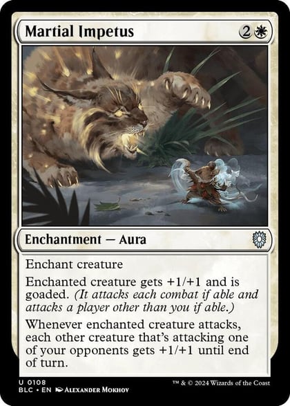 Martial Impetus, Commander: Bloomburrow 108