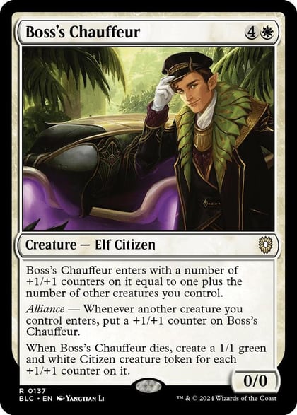 Boss's Chauffeur, Commander: Bloomburrow 137