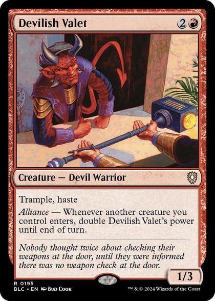 Devilish Valet, Commander: Bloomburrow 195