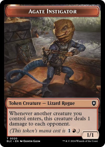 Agate Instigator // Rabbit Double-Sided Token, Commander: Bloomburrow 20 // 3