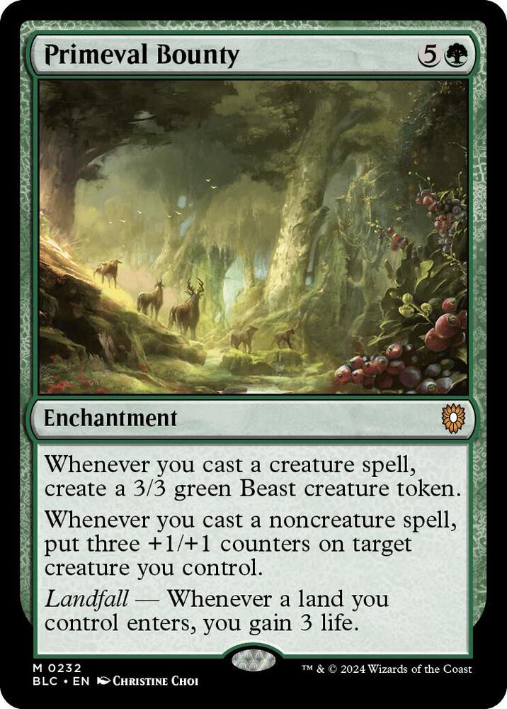 Primeval Bounty, Commander: Bloomburrow 232