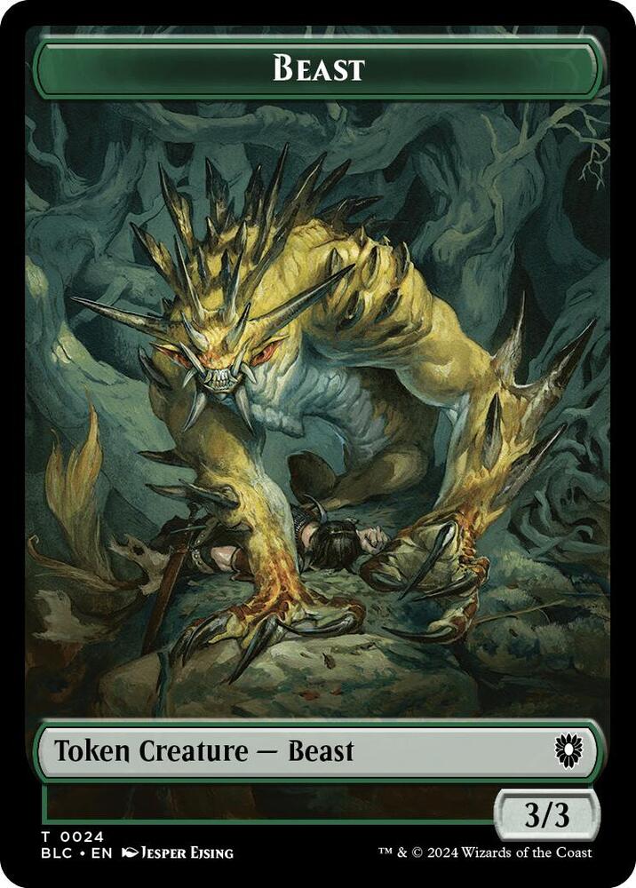 Beast (0024) // Treasure Double-Sided Token, Commander: Bloomburrow 24 // 29
