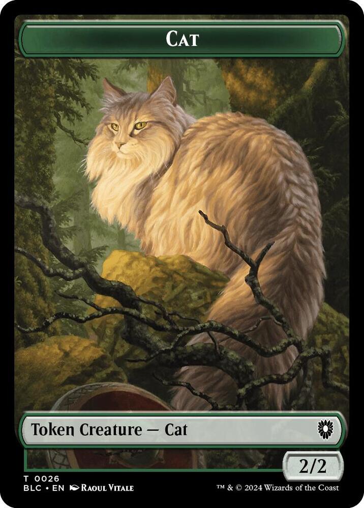 Cat // Beast (0025) Double-Sided Token, Commander: Bloomburrow 26 // 25