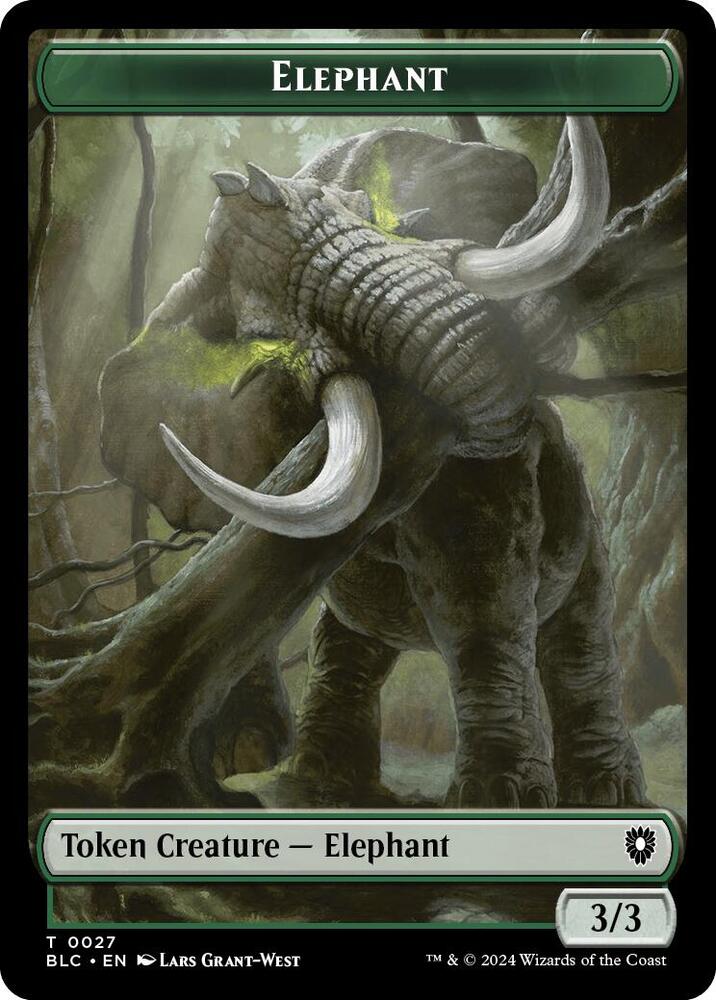 Elephant // Squid Double-Sided Token, Commander: Bloomburrow 27 // 17