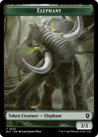 Elephant // Squid Double-Sided Token, Commander: Bloomburrow 27 // 17