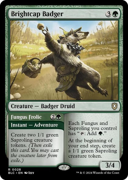 Brightcap Badger, Commander: Bloomburrow 28