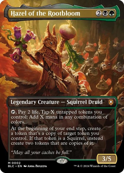 Hazel of the Rootbloom (Borderless), Commander: Bloomburrow 2