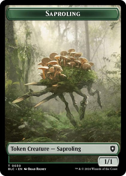 Saproling // Treasure Double-Sided Token, Commander: Bloomburrow 30 // 29