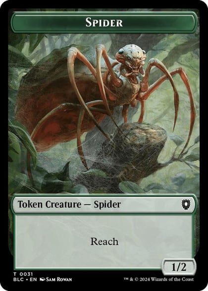 Spider // Blood Double-Sided Token, Commander: Bloomburrow 31 // 36