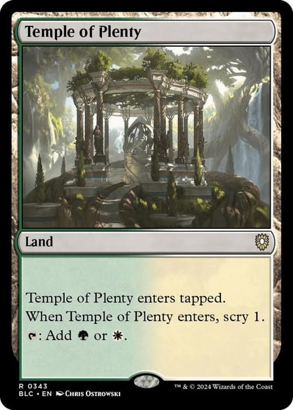 Temple of Plenty, Commander: Bloomburrow 343