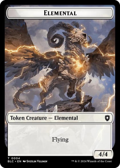 Elemental // Cat Double-Sided Token, Commander: Bloomburrow 4 // 26