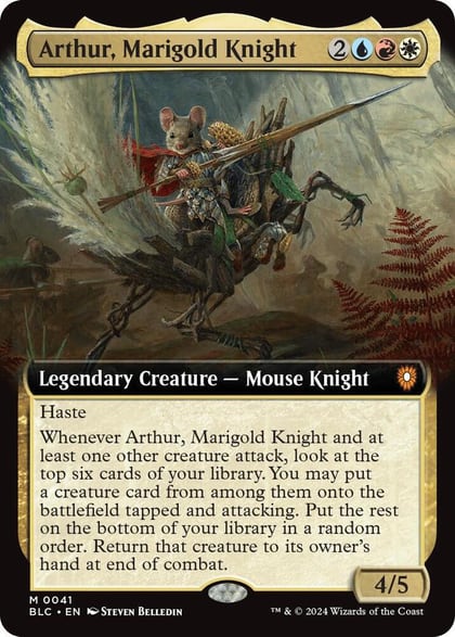 Arthur, Marigold Knight (Extended Art), Commander: Bloomburrow 41